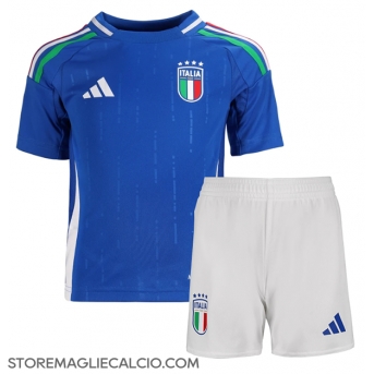 Italia Maglia Gara Casa Repliche Europei 2024 Bambino